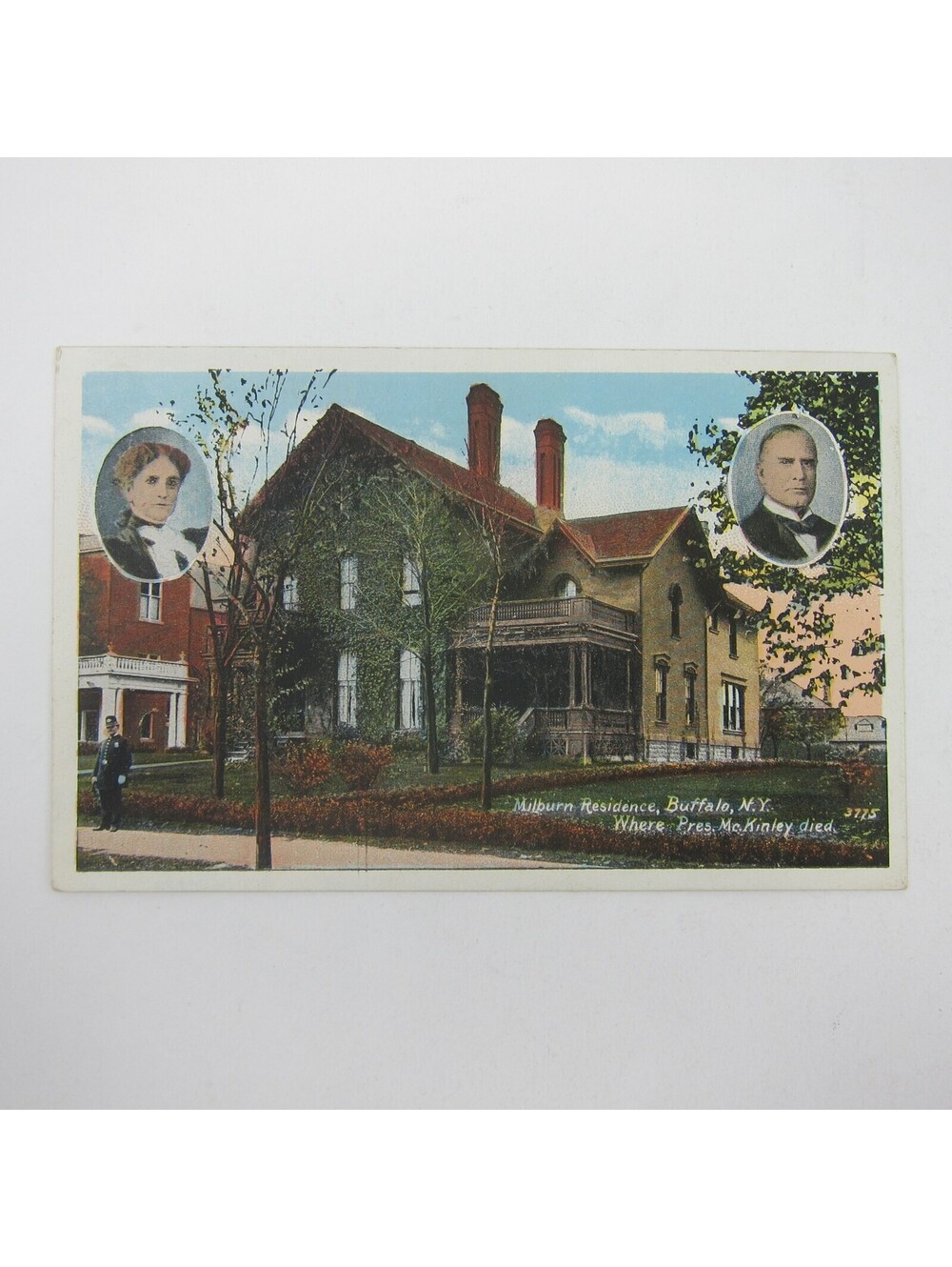 Postcard President William McKinley & Ida Buffalo New York Milburn Residence